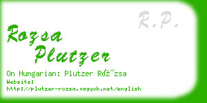 rozsa plutzer business card